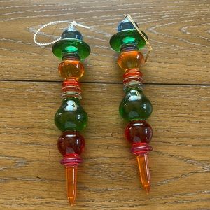 Vintage Colorful Christmas Dangle Ornaments